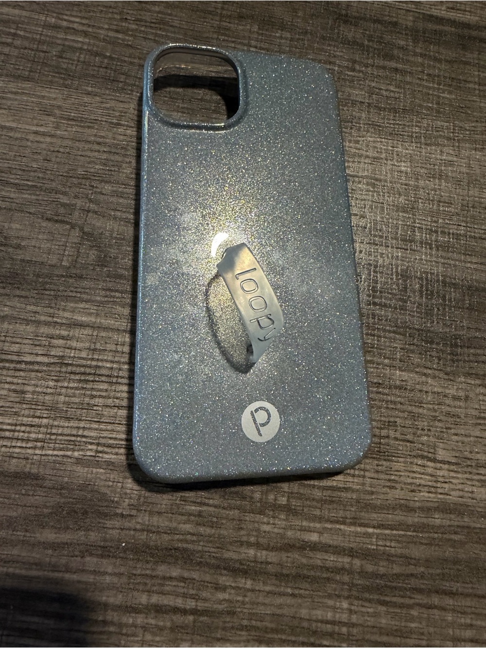 Loopy Case Silver Glitter Phone Case with Loop Grip IPhone 14 Plus